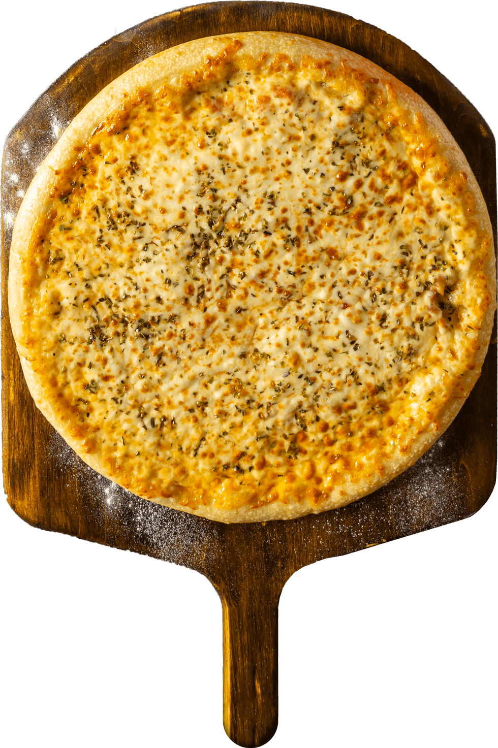 Small round cheese bread available at Cloverleaf Pizza Michigan locations for carry-out and delivery.